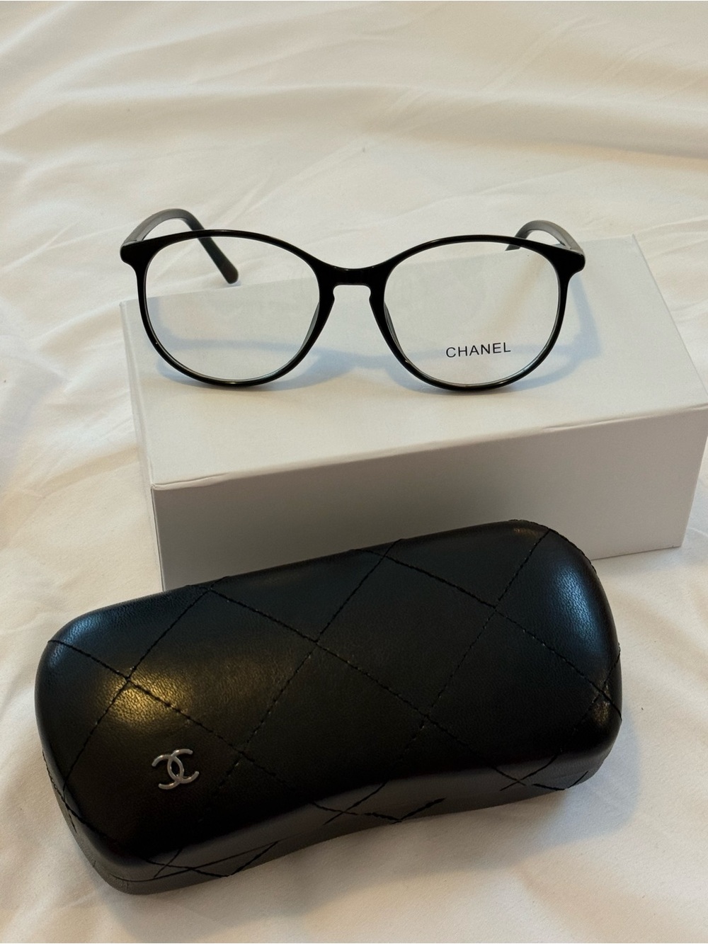 Authentic CHANEL 3282 Black Optical Frames with case